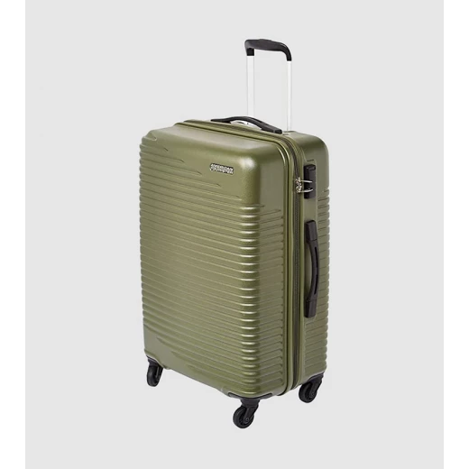 حقيبة ترولي بعجلات دوارة صلبة من American Tourister Sky Park، 55 سم، سوداء، أمتعة سفر - امريكان توريستر - Image 2