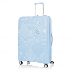 حقيبة سفر American Tourister Instagon دوارة 81 سم/30 بوصة قابلة للتوسيع أزرق فاتح معتمدة من TSA