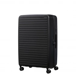 Samsonite Restackd 81cm Expandable Suitcase Black, Durable Polypropylene, 126L
