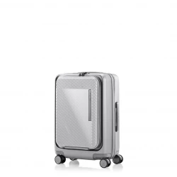 Samsonite Zipprix 20 Inch Expandable Spinner Suitcase Silver, Lightweight Luggage