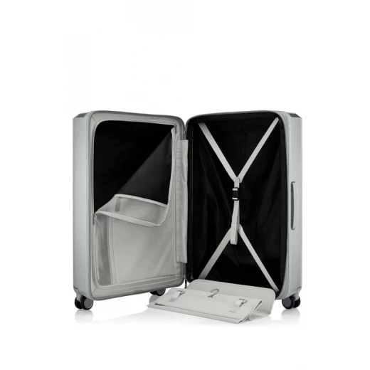 Samsonite EVOA Z Spinner 75/28 EXP Large Silver Hardside Expandable Luggage with Aero-Trac Wheels and TSA Lock - Samsonite - Image 3
