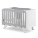 Italbaby Mood Grey Baby Bed 70x129x88cm, Adjustable, Made in Italy - Italbaby