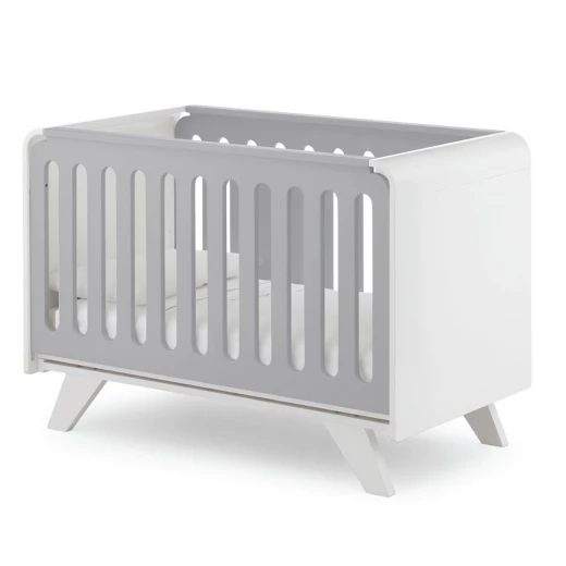 Italbaby Mood Grey Baby Bed 70x129x88cm, Adjustable, Made in Italy Italbaby Mood Grey Baby Bed 70x129x88cm, Adjustable, Made in Italy