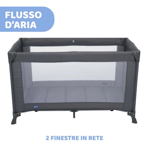 Chicco Good Night Travel Baby Crib Pegaso Blue: Portable Infant Sleep Solution for 0-4 Years Old, Includes Compact Fold & Carry Bag, Lightweight Design for Easy Travel - Chicco - Image 4