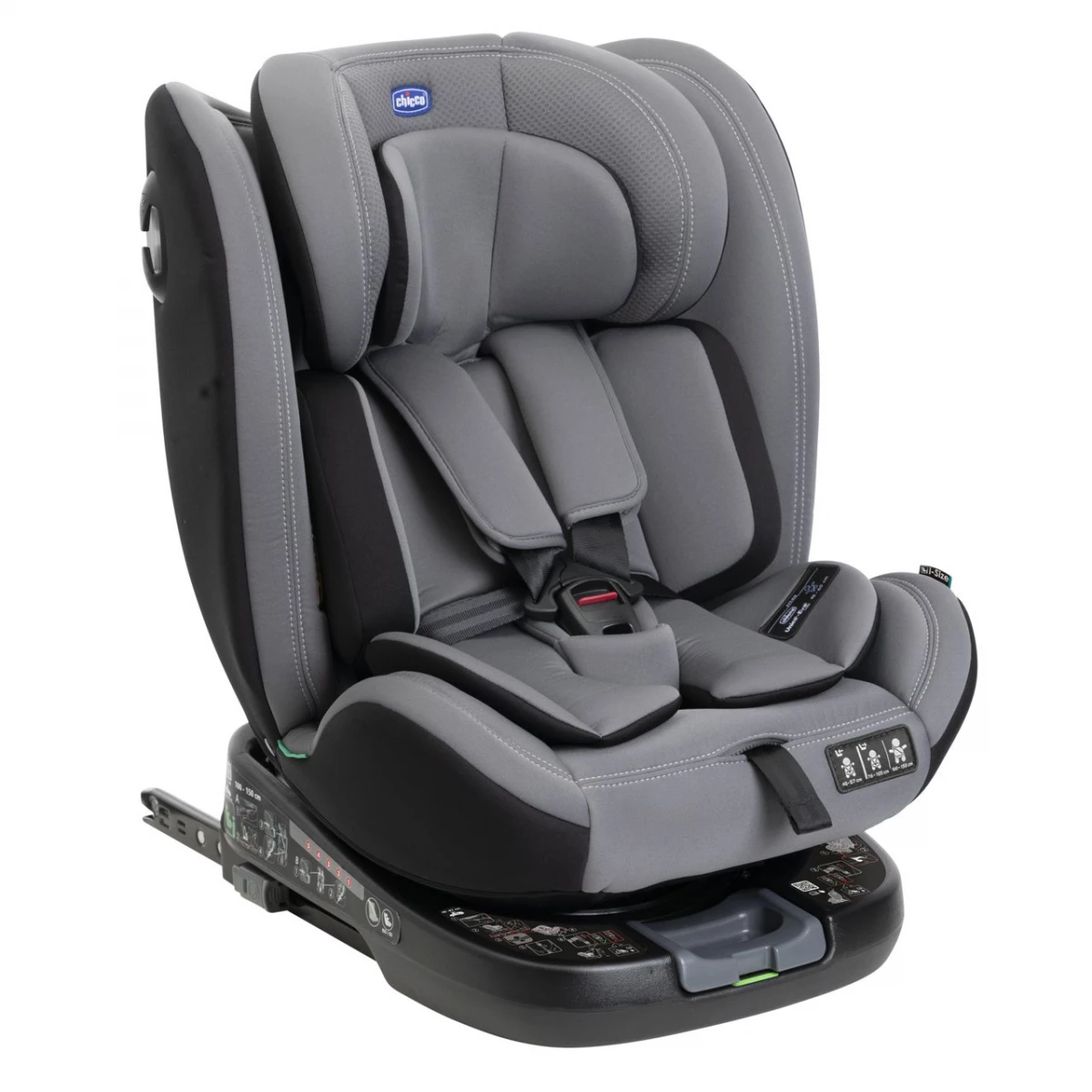 Chicco Unico Evo i Size Car Seat Grey Black 40-150cm Rotating