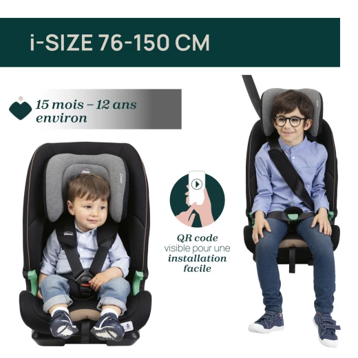 Chicco Seat&Go i-Size Car Seat Glam Grey 76-150cm, 15 Months to 12 Years - Chicco - Image 2