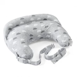 Chicco Boppy Deluxe Nursing Pillow Clouds Edition, Ergonomic Breastfeeding Support for Moms, Promotes Comfortable Positioning, Machine Washable, Ideal for Newborns and Infants