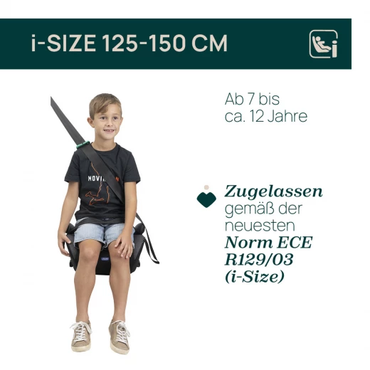 Chicco Quasar Fix i-Size Booster Seat Stone 125-150cm for 7-12 Years Old - Chicco - Image 2