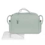 Pasito a Pasito Icon Green Diaper Bag: Stylish and Functional Baby Bag with 6 Internal Pockets, 37x25x15cm, Includes Changing Mat and Bottle Holder, Perfect for Parents On The Go - Pasito a Pasito