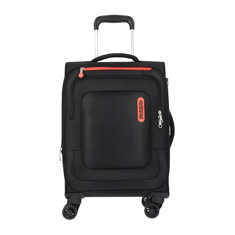 حقيبة سفر بعجلات مزدوجة وقفل TSA من أمريكان تورستر دنكان سوداء مقاس 68 سم - امريكان توريستر