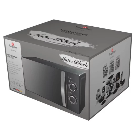 Berlinger Haus Matte Black 20L Microwave Oven Stainless Steel Interior - Image 6