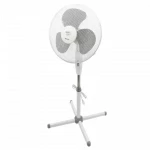Ariete White Pedestal Fan 40cm Powerful Motor Adjustable Height for Maximum Cooling - Ariete