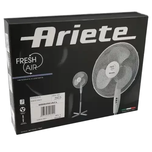 Ariete White Pedestal Fan 40cm Powerful Motor Adjustable Height for Maximum Cooling - Ariete - Image 2
