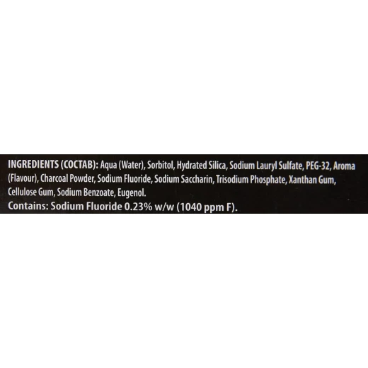 Beauty Formulas Activated Charcoal Fluoride Toothpaste for Adults, Unflavored, 125ml - Beauty Formulas - Image 4