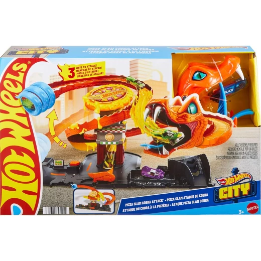 Hot Wheels City Pizza Slam Cobra Attack Track Set Kids Toy Interactive Play Hot Wheels City Pizza Slam Cobra Attack Track Set Kids Toy Interactive Play