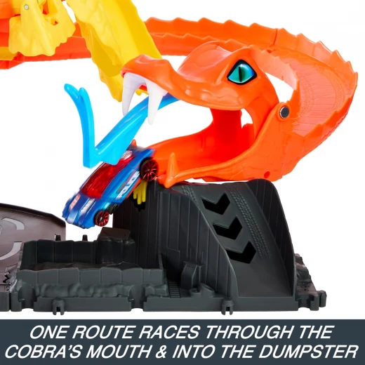 Hot Wheels City Pizza Slam Cobra Attack Track Set Kids Toy Interactive Play - Hot Wheels - Image 3