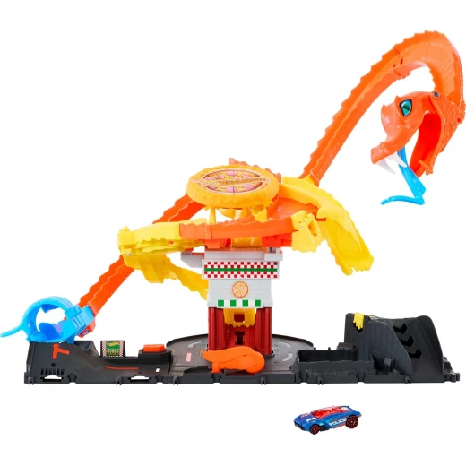 Hot Wheels City Pizza Slam Cobra Attack Track Set Kids Toy Interactive Play - Hot Wheels - Image 4