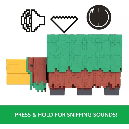 Mattel Minecraft Sniffer Action Figure, 3.25-inch Scale with Game-Accurate Sounds & Pixelated Design - Mattel - Image 4