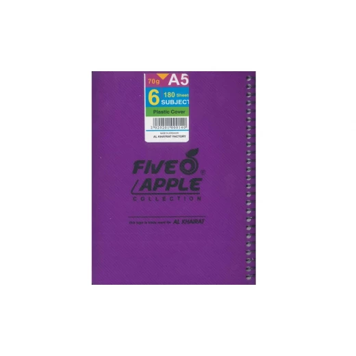 دفتر ملاحظات فايف ابل A5 - صغير الحجم ومحمول للملاحظات دفتر ملاحظات فايف ابل A5 - صغير الحجم ومحمول للملاحظات