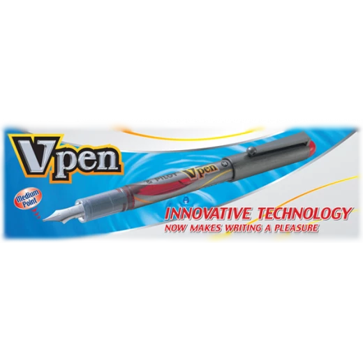 قلم حبر سائل بايلوت V Pen للاستعمال مرة واحدة - أحمر نقطة متوسطة - بايلوت - Image 2