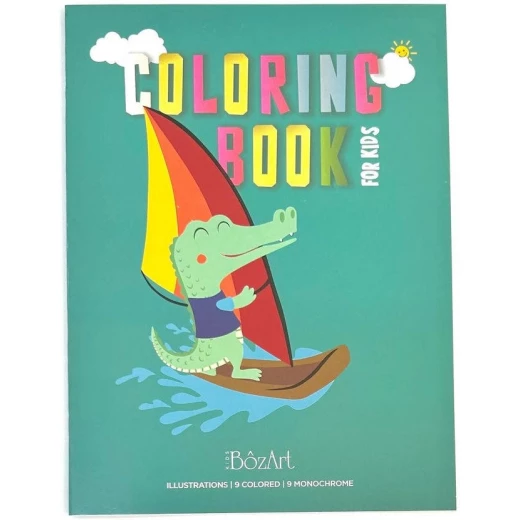 كتاب تلوين تمساح بوزارت 16 صفحة 21x28 سم كتاب تلوين تمساح بوزارت 16 صفحة 21x28 سم