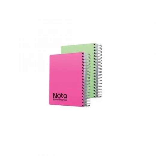 دفتر ملاحظات حلزوني Nota 12x17 سم 100 ورقة - مثالي للملاحظات والمدرسة دفتر ملاحظات حلزوني Nota 12x17 سم 100 ورقة - مثالي للملاحظات والمدرسة