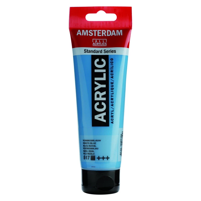 Amsterdam Acrylic Kings Blue 120ml Tube - High Lightfastness & Versatile - Amsterdam