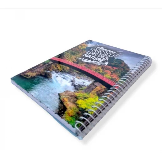 دفتر ملاحظات حلزوني بغلاف صلب من الخيرات - 100 ورقة - Image 4