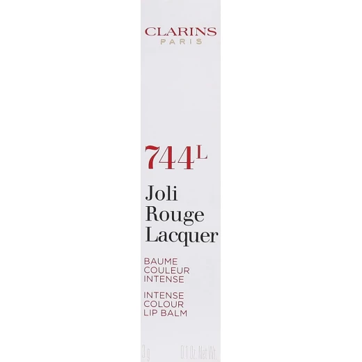 أحمر شفاه Clarins Joli Rouge Lacquer بلون البرقوق، لمسة نهائية لامعة، يدوم طويلاً، مرطب، مستحضر تجميل أساسي - كلارنس - Image 2
