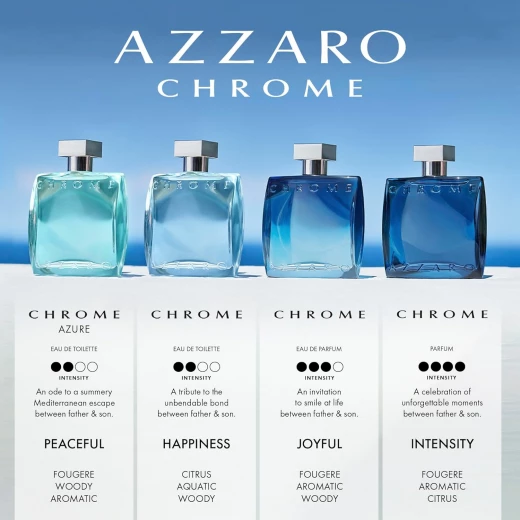 Azzaro Chrome Parfum Men's Cologne 100ml Long Lasting Fresh Aromatic Fragrance - Azzaro - Image 5