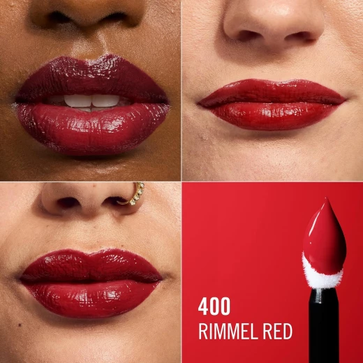 Rimmel Thrill Seeker 400 Rimmel Red Liquid Lipstick Long Lasting & Hydrating Lip Gloss with Hyaluronic Acid - Rimmel London - Image 4