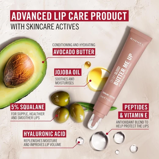 Rimmel London Oh My Gloss Butter Me Up Lip Balm 001 Vanilla Frost - Hydrating Lip Care - Rimmel London - Image 6