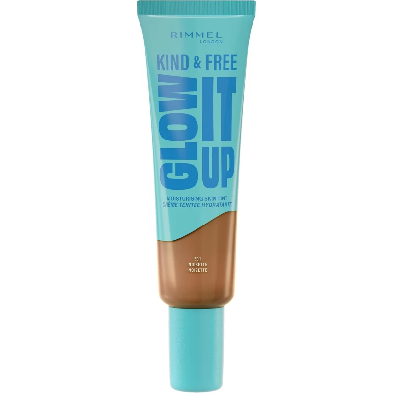 Rimmel London Kind & Free Glow It Up Skin Tint 30ml - Moisturizing & Hydrating for Sensitive Skin 501 - Rimmel London