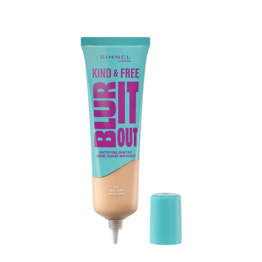 Rimmel Kind & Free Blur It Out Mattifying Skin Tint 400 Natural Beige SPF 20 Lightweight Matte Finish Pore Minimizing Rimmel Kind & Free Blur It Out Mattifying Skin Tint 400 Natural Beige SPF 20 Lightweight Matte Finish Pore Minimizing