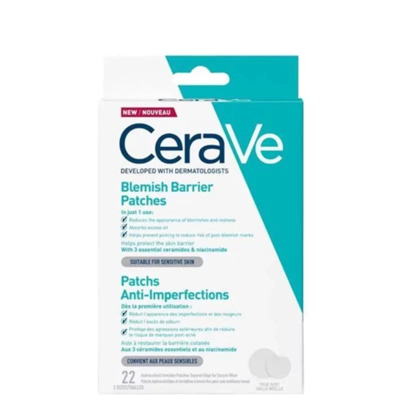 CeraVe Blemish Patches 22 Count Hydrocolloid Spot Treatment for Acne Protection and Healing - CeraVe