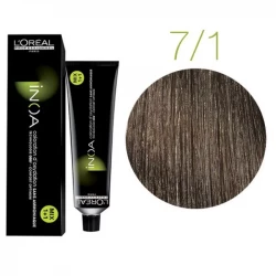 L'Oréal Professionnel Paris Inoa Professional Hair Color 7.1 Ash Blonde Long Lasting Vibrant Shine