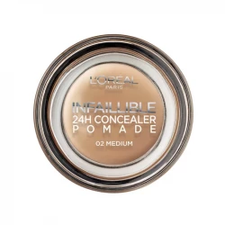 L'Oréal Paris Infallible Full Coverage Concealer Pomade Shade 02 Medium for Dark Circles and Blemishes