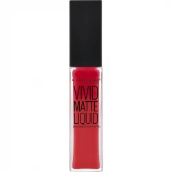 Maybelline Vivid Matte Liquid Lipstick 20 Coral Courage Bold Coral Velvety Matte Finish Long-Lasting