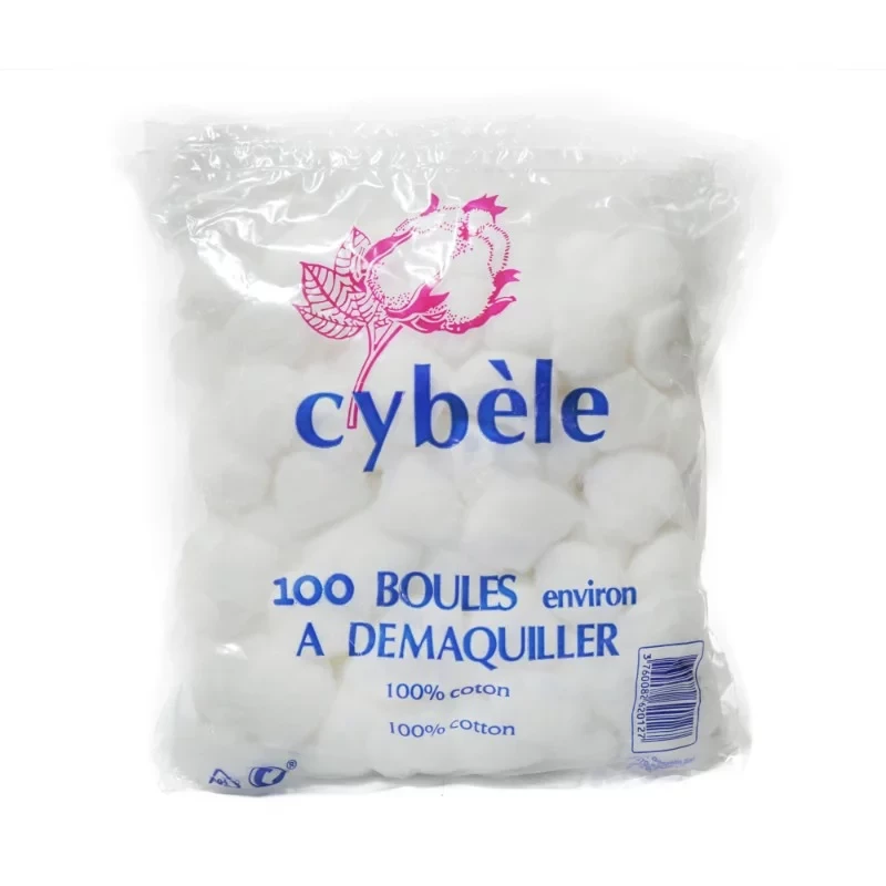 سايبل كرات قطن ملونة 100 قطعة للعناية بالبشرة وإزالة المكياج والاستخدام المنزلي - CYBELE