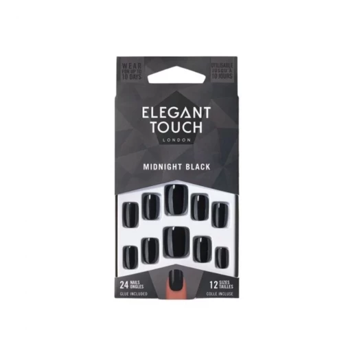 Elegant Touch Classic Nail Polish Midnight Black Deep Bold Color Smooth Easy Application Long Lasting Finish Elegant Touch Classic Nail Polish Midnight Black Deep Bold Color Smooth Easy Application Long Lasting Finish
