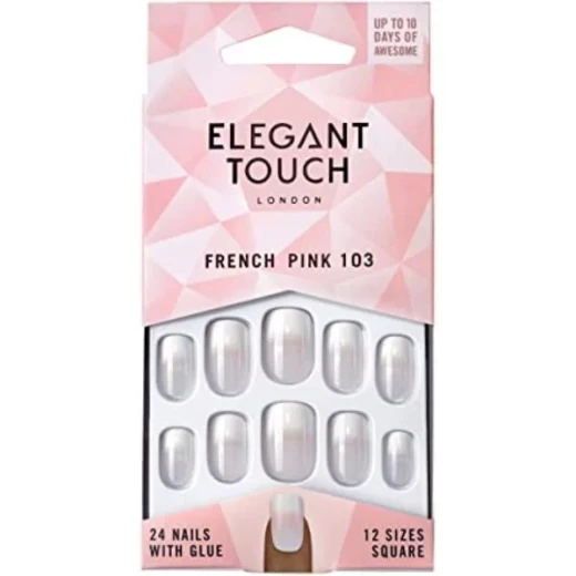 Elegant Touch Natural French Nails Size Medium Soft Pink 103 for a Quick and Polished Manicure Elegant Touch Natural French Nails Size Medium Soft Pink 103 for a Quick and Polished Manicure