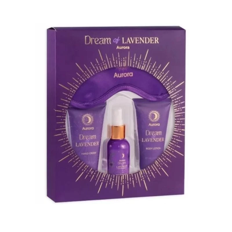 Aurora Dream Of Lavender 4 Piece Boxed Sleep Set Soothing Fragrance For Relaxation - Aurora