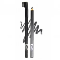 Delfy Eyebrow Pencil Midnight Natural Finish Buildable Color for Defined and Filled Brows
