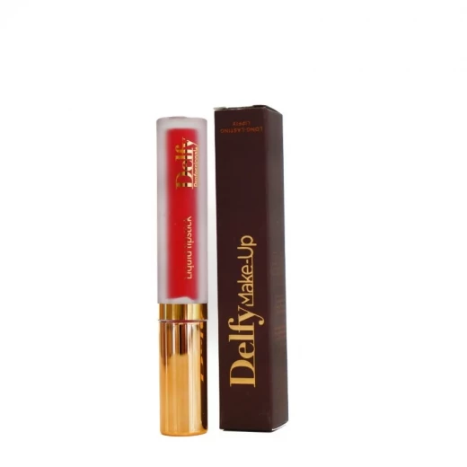 Delfy Lipfix Long Lasting Liquid Lipstick Aurora Red Gold Intense Color Buildable Coverage Delfy Lipfix Long Lasting Liquid Lipstick Aurora Red Gold Intense Color Buildable Coverage