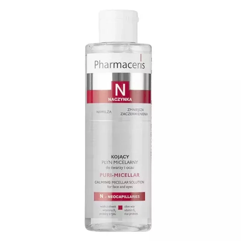 Pharmaceris Puri-Micellar Gentle Micellar Solution for Face and Eye Makeup Removal Sensitive Skin 200ml - Pharmaceries