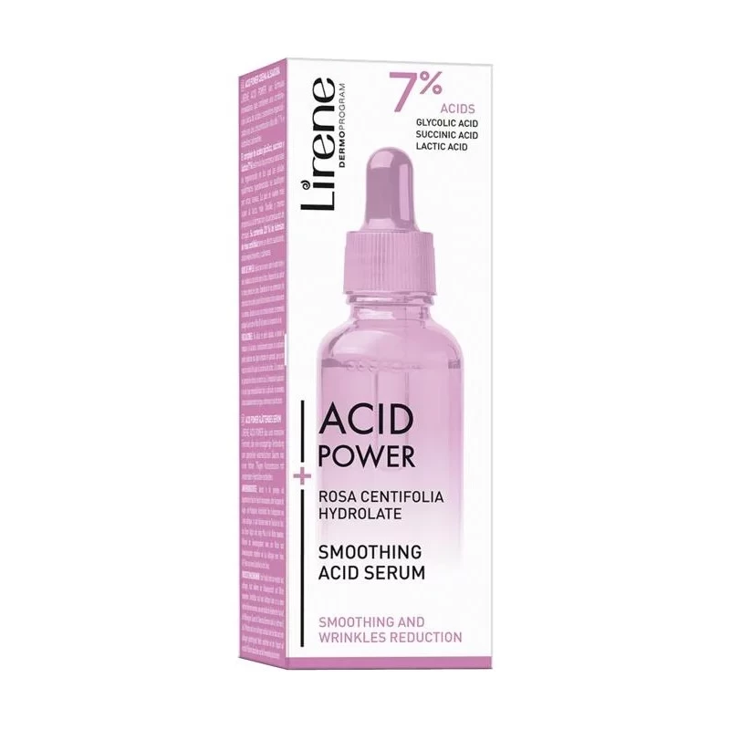 Lirene Smoothing Serum with Rose Hydrolate for Daily Hydration and Radiant Skin 30 ml Lightweight Formula Absorbs Quickly for a Soft and Smooth Texture Pre Moisturizer Step - Lirene