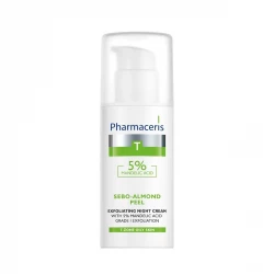 Pharmaceris Sebo-Almond Peel 5% Exfoliating Cream for Oily Combination T-Zone Skin Texture Improvement and Pore Reduction