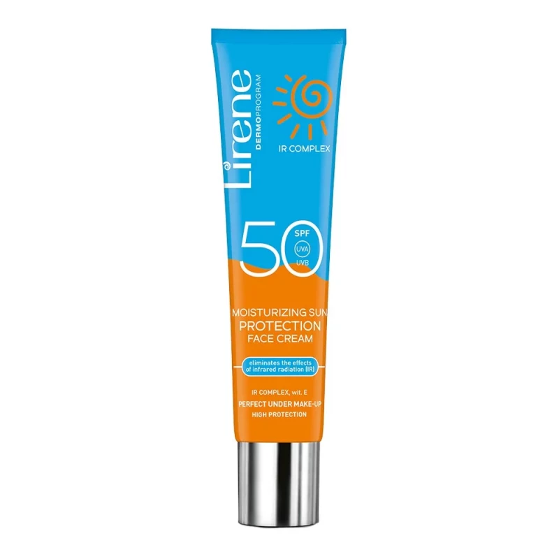 Lirene Hydrolipid Sun Protection Face Cream SPF 50 High Protection Daily Moisturizing Skincare - Lirene
