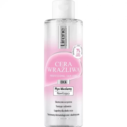 Lirene Sensitive Skin Moisturizing Micellar Fluid Gentle Makeup Remover 200 ml Lirene Sensitive Skin Moisturizing Micellar Fluid Gentle Makeup Remover 200 ml