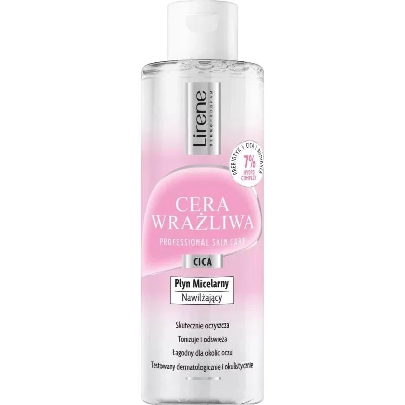 Lirene Sensitive Skin Moisturizing Micellar Fluid Gentle Makeup Remover 200 ml - Lirene